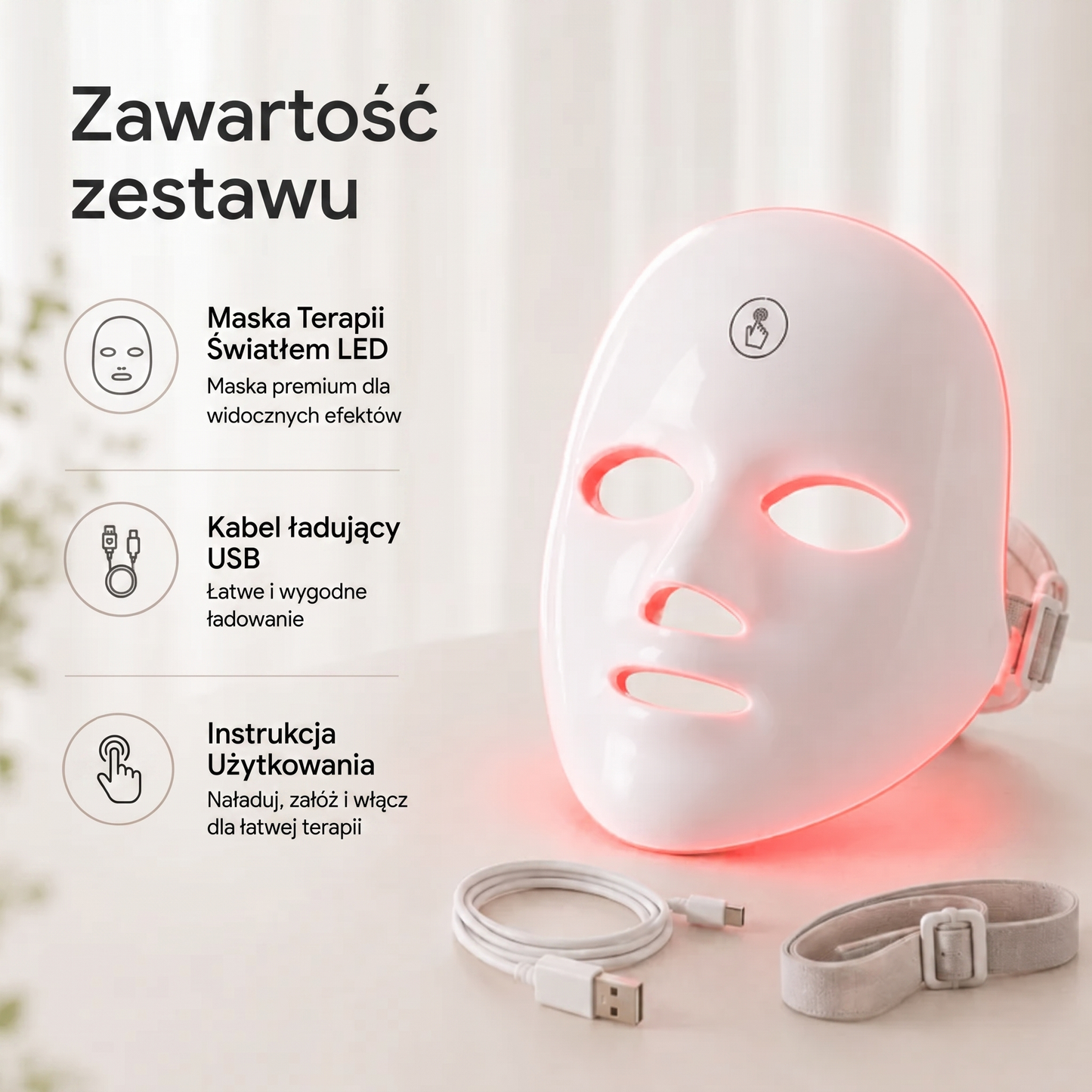 Tiula™ - Maska do terapii światłem LED